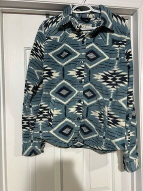 Outback Trading Co. Aztec-Print Fleece Shacket Medium